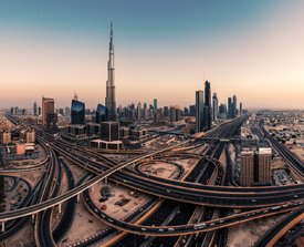 Dubai - Skyline mit Burj Khalifa bei Sonnenuntergang/11240100