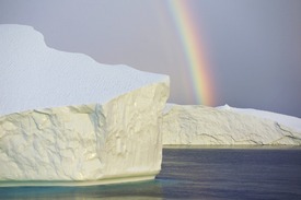 Iceberg in Disko Bay with rainbow, Greenland/11709376