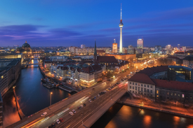 Berlin Skyline zur blauen Stunde/11967040