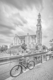 AMSTERDAM Westerkerk und Prinsengracht - monochrom/11995501