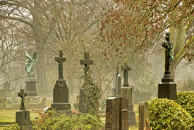 Grabkreuze auf dem Friedhof/12003861