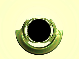 Grüner Ring mit schwarzem Kreis als Zentrum/12022615