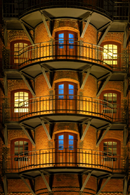 Speicherstadt Hamburg - drei Balkone/12790436