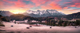 Atemberaubender Sonnenaufgang über den Alpen/12790868