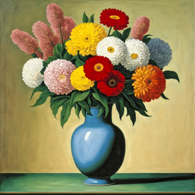 Bunte Schnittblumen in Vase KI/12817908