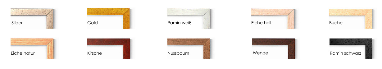 Farbübersicht unser Holzrahmen Detailansicht Farbübersicht unser Holzrahmen Detailansicht