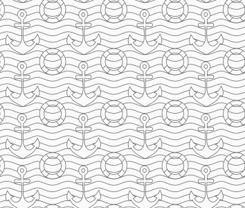 Bild-Nr: 9006990 Anker und Rettungsring Erstellt von: patterndesigns-com