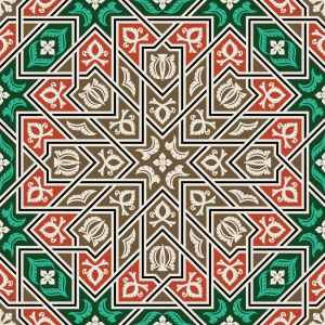 Bild-Nr: 9011758 Islamische Blüten Erstellt von: patterndesigns-com