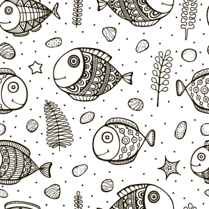 Bild-Nr: 9013118 Illustrierte Fische Erstellt von: patterndesigns-com