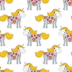 Bild-Nr: 9014429 Flowerpower Einhorn Erstellt von: patterndesigns-com