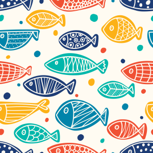 Bild-Nr: 9014961 Flat Lay Fische Erstellt von: patterndesigns-com