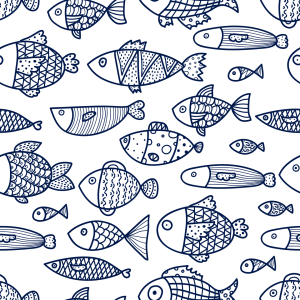 Bild-Nr: 9014964 Skizzierte Fische Erstellt von: patterndesigns-com