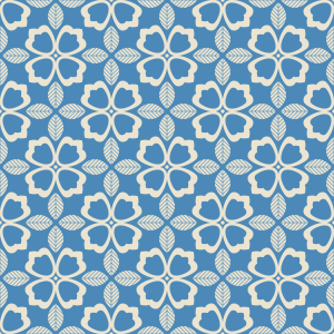 Bild-Nr: 9015312 Retro Silhouetten von Blüten und Blättern Erstellt von: patterndesigns-com