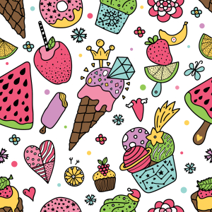 Bild-Nr: 9015485 Sommer Eis und Süßigkeiten Erstellt von: patterndesigns-com