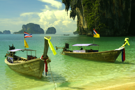 Bild-Nr: 10494641 Longtailboote bei Krabi Erstellt von: matthias stolt