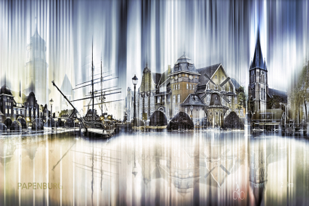 Bild-Nr: 10590217 Papenburg Skyline Abstrakte Collage Erstellt von: Galerie-Fotoeffekt