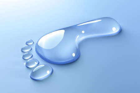 Bild-Nr: 10767561 Blauer Fußabdruck aus Wasser Erstellt von: FoViTo