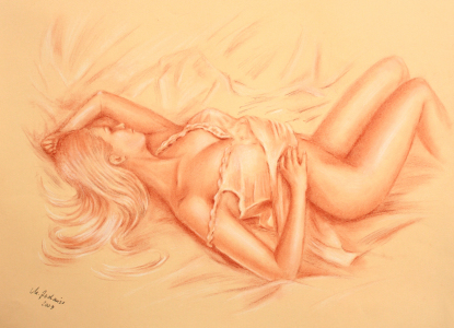 Bild-Nr: 10833735 Schlafende Venus - Erotikzeichnungen Erstellt von: Marita Zacharias