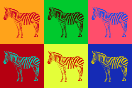 Bild-Nr: 10843667 POP-Art Zebras Erstellt von: Mausopardia