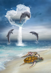Bild-Nr: 10857065 The Heart Of The Dolphins Erstellt von: Simone Gatterwe