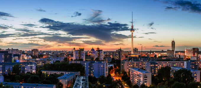 Bild-Nr: 10905503 Berlin Skyline bei Sonnenuntergang Erstellt von: Jean Claude Castor