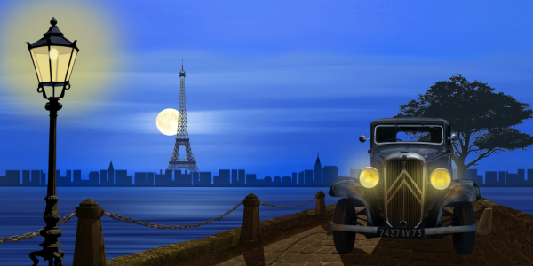Bild-Nr: 10997190 Paris bei Mondschein Erstellt von: Mausopardia