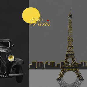 Bild-Nr: 11021317 Paris Eiffelturm gelb Erstellt von: Mausopardia
