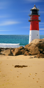 Bild-Nr: 11077877 Strand Leuchtturm und Meer  Erstellt von: Mausopardia