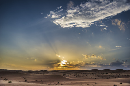 Bild-Nr: 11250052 Abendhimmel Wüste Wahiba Oman Erstellt von: Wolfgang Zwanzger