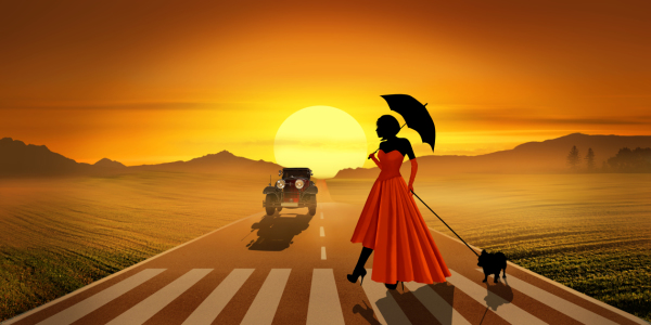 Bild-Nr: 11403815 Lady in red aus der Serie: Women on the road Erstellt von: Mausopardia