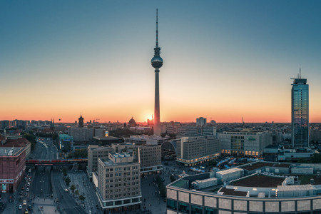 Bild-Nr: 11599334 Berlin - Skyline Alexanderplatz zum Sonnenuntergang Erstellt von: Jean Claude Castor
