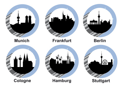 Bild-Nr: 11664332 Icon Set Deutsche Städte Erstellt von: Wolfgang Zwanzger