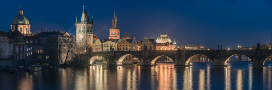Bild-Nr: 11729504 Prag - Karlsbrücke bei Nacht Erstellt von: Jean Claude Castor