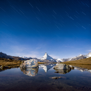 Bild-Nr: 11807586 Stellisee und Matterhorn mit Sternenhimmel Erstellt von: eyetronic
