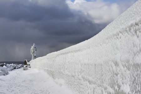 Bild-Nr: 11855233 Leuchtturm im Winter Erstellt von: Sabine Schmidt