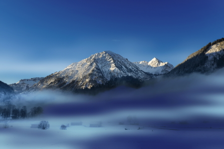 Bild-Nr: 11985487 Allgäuer Alpen im Nebel bei Sonnenaufgang Erstellt von: Tristans-Photos