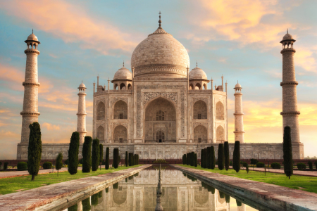 Bild-Nr: 12051887 Der Taj Mahal beim Sonnenaufgang Erstellt von: Smileus