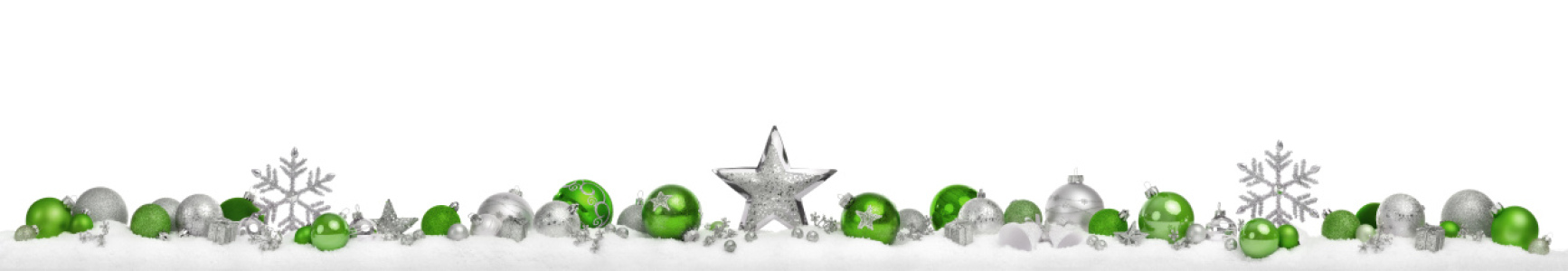 Bild-Nr: 12507827 Weihnachtsbanner mit Kugeln und Sternen auf weiß Erstellt von: Smileus