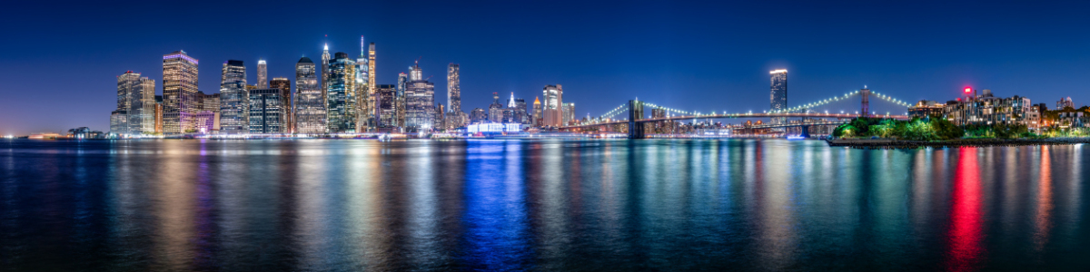 Bild-Nr: 12525684 New York City Skyline Panorama bei Nacht Erstellt von: eyetronic