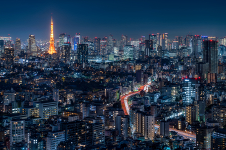 Bild-Nr: 12702878 Tokyo Skyline bei Nacht Erstellt von: eyetronic