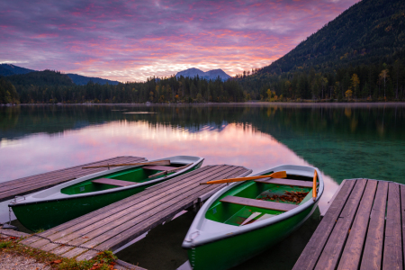 Bild-Nr: 12785291 Morgenröte am Hintersee in Ramsau Erstellt von: Martin Wasilewski