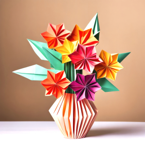 Bild-Nr: 12812097 Blumenstrauss Origami KI Erstellt von: XYRIUS