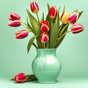 Bild-Nr: 12817213 Tulpen in Keramik KI Erstellt von: XYRIUS