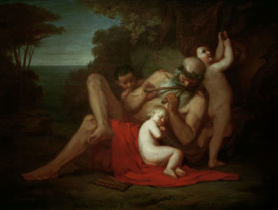 Bild-Nr: 30000122 A.Feuerbach, Silenus with Young Bacchus Erstellt von: Feuerbach, Anselm