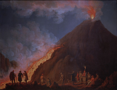 Bild-Nr: 30000990 Vesuvius / Eruption / 1774 / Hackert Erstellt von: Hackert, Philipp