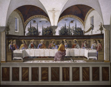 Bild-Nr: 30001488 D.Ghirlandaio / Last Supper / aft.1480 Erstellt von: Ghirlandaio Domenico (Domenico Tommaso Bigordi)