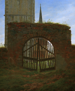 Bild-Nr: 30001560 C.D.Friedrich /The cemetery gate /c.1825 Erstellt von: Friedrich, Caspar David