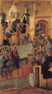 Bild-Nr: 30002106 Duccio / Entry into Jerusalem / Paint. Erstellt von: Duccio (di Buoninsegna)