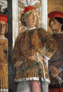 Bild-Nr: 30002176 A.Mantegna / Camera d.Sposi, Courtier Erstellt von: Mantegna, Andrea