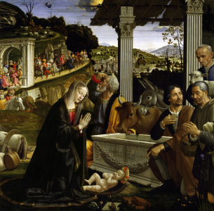 Bild-Nr: 30002216 Ghirlandaio /Adoration of Shepherds/1485 Erstellt von: Ghirlandaio Domenico (Domenico Tommaso Bigordi)